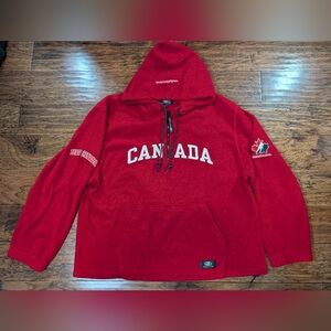 Team Canada Hockey Fleece Half Zip Sweatshirt Size Medium